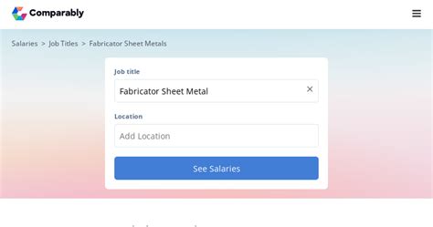 metal fabricator payscale|sheet metal fabricator salary.